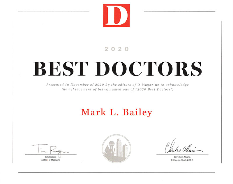 2020 Best Doctors In Dallas Bailey